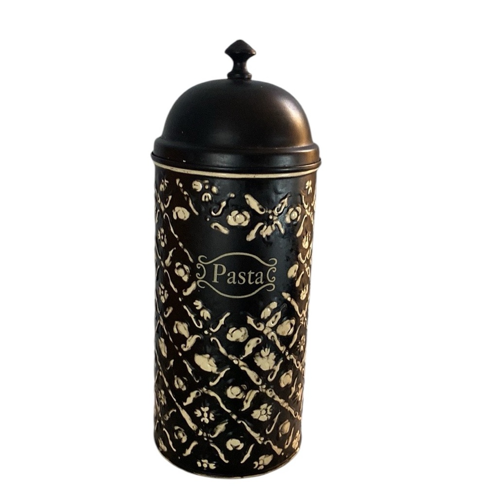 Vintage Pasta Tin Storage Container Canister